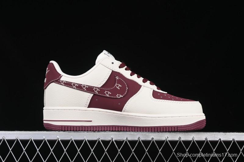 Nike Air Force 1 '07 Low The North Face Collaboration Burgundy Swoosh Casual Sneakers - KK1988-042