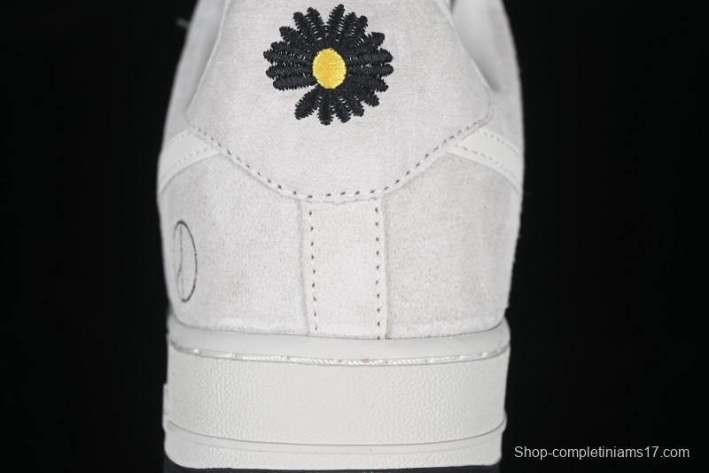 Nike Air Force 1 '07 Low Grey Pig Suede Graffiti Casual Sneakers - DF0188-035