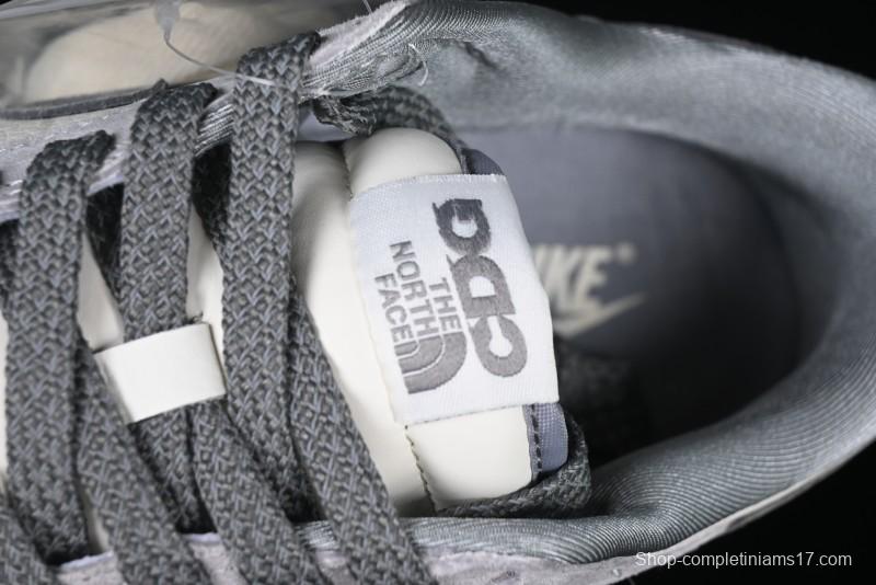 Nike SB Dunk Low The North Face Collaboration Double Swoosh Grey Pigskin Anniversary Edition Custom Low-Top Casual Skate Shoes - XX3168-009