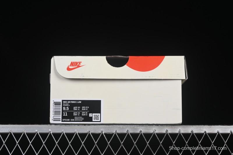 Nike Air Force 1 '07 Low Casual Sneakers in Light Grey with Custom Hardware - DF0188-036