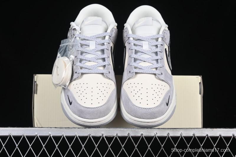 Nike SB Dunk Low The North Face Year of the Snake Grey White Grey Swoosh Anniversary Custom Low-Top Casual Skate Shoes - KK1333-019