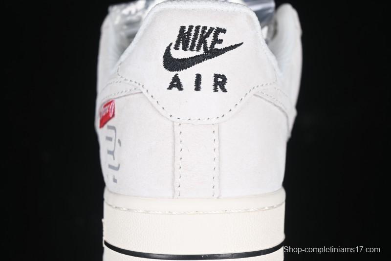 Nike Air Force 1 '07 Low Supreme Champion Collaboration Off-White Mini Swoosh Casual Sneakers - SJ6698-020