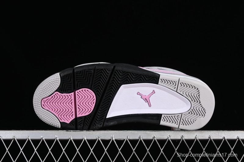 Nike Air Jordan 4 Retro "Orchid" Sneakers with Suede Upper and Cement Grey Accents - AQ9129-501