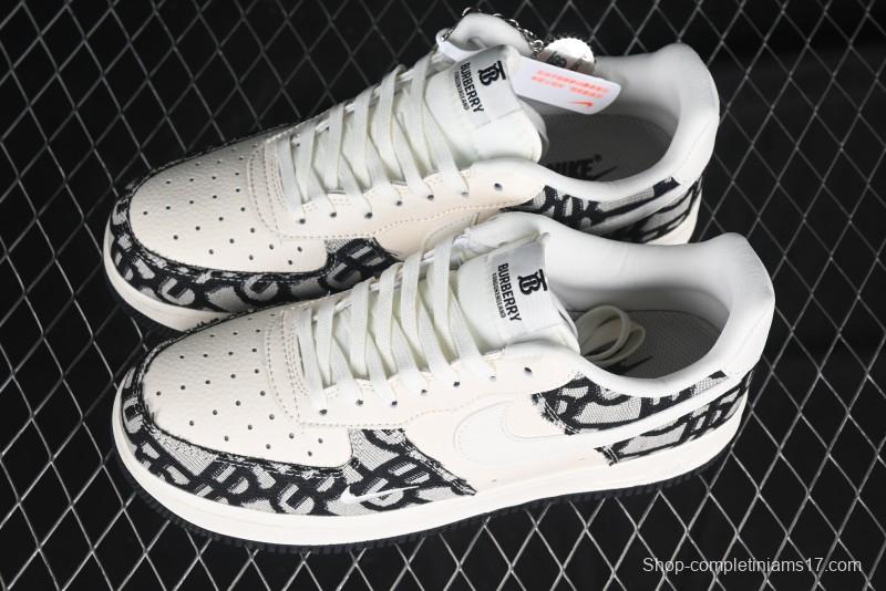 Nike Air Force 1 '07 Low Dior Collaboration Black Pattern Low-Top Casual Sneakers - DF0188-028