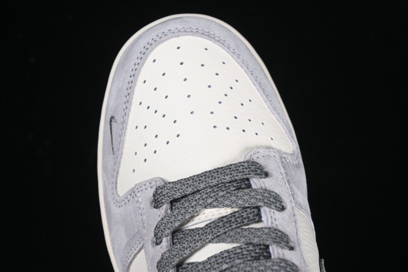 Nike SB Dunk Low The North Face Collaboration Double Swoosh Grey Pigskin Anniversary Edition Custom Low-Top Casual Skate Shoes - XX3168-009