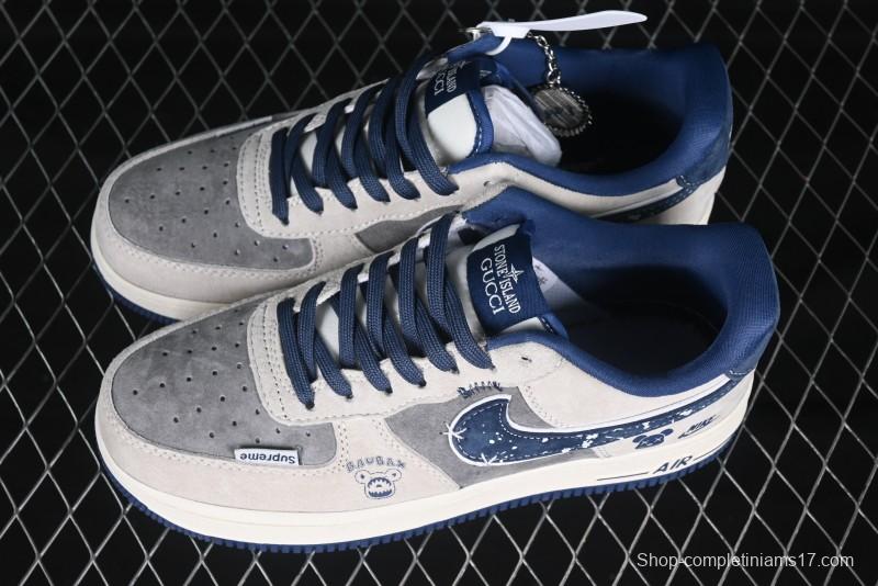 Nike Air Force 1 '07 Low Collaboration with Violent Bear - Snow Grey Pigskin Edition - KK1988-053