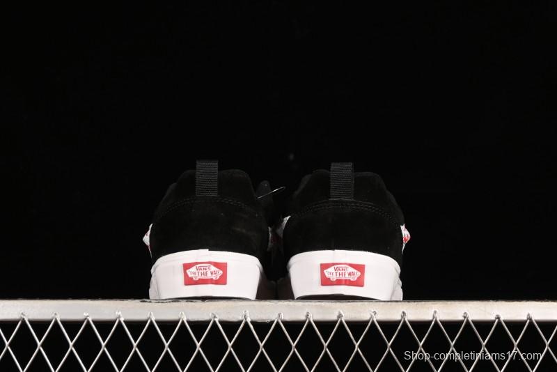 Vans Classics Knu Skool Retro Sneakers with Embroidered Graffiti Design and Thick Tongue - VN000CS00ZB
