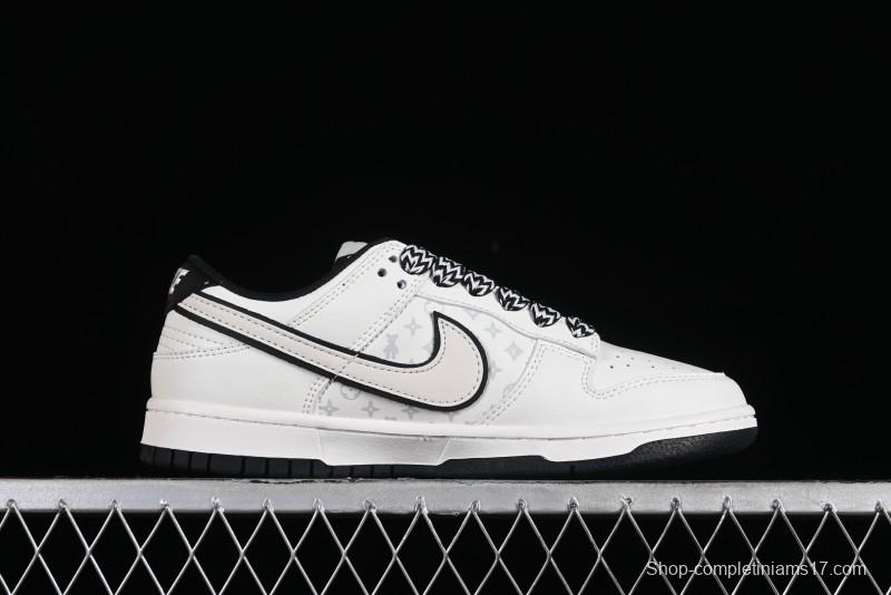 Nike SB Dunk Low LV Collaboration - Beige Black Violent Bear Anniversary High-End Custom Low-Top Casual Skate Shoes - SJ2068-239