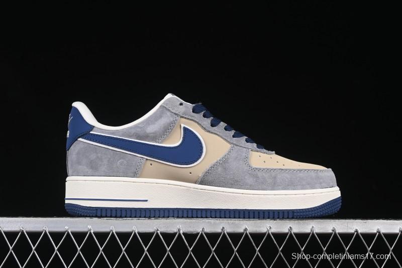 Nike Air Force 1 '07 Low Volon Bear Collaboration Blue Swoosh Casual Sneakers - KK1988-045