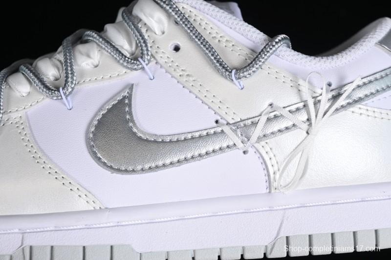 Nike Dunk Low SB Casual Sneakers with Deconstructed Laces and Ribbon Bow Design - DH9765-102