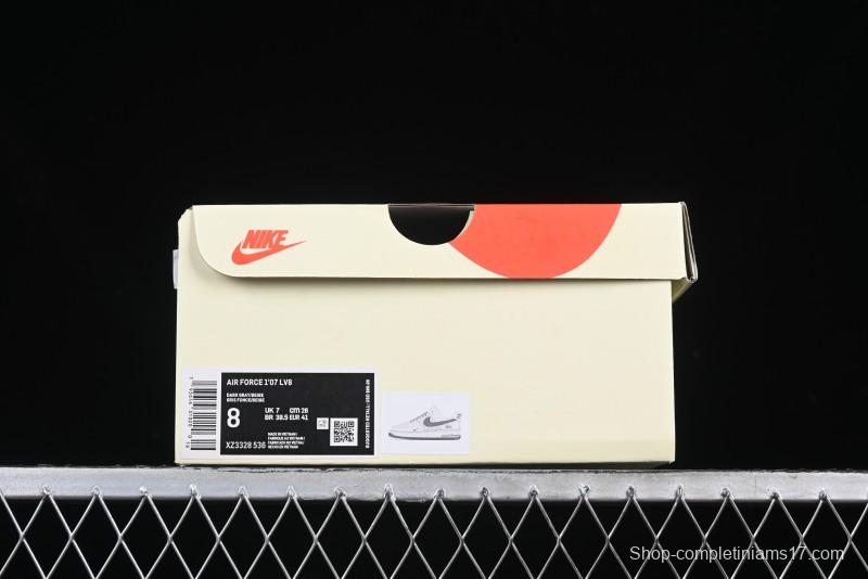 Nike Air Force 1 '07 Low Stussy Collaboration - Grey English Patchwork Low-Top Casual Sneakers - XZ3328-536