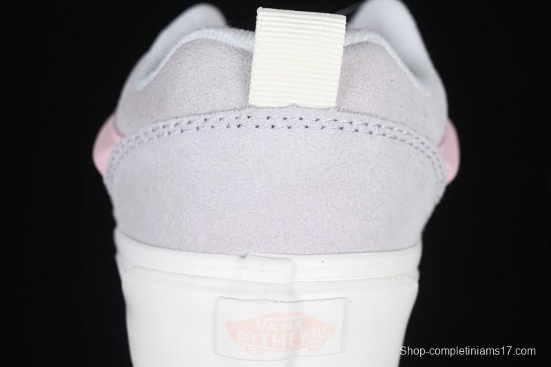 Vans Knu Skool Low-Top Retro Casual Vulcanized Sneakers in Off-White Pink - VN0009QPNK
