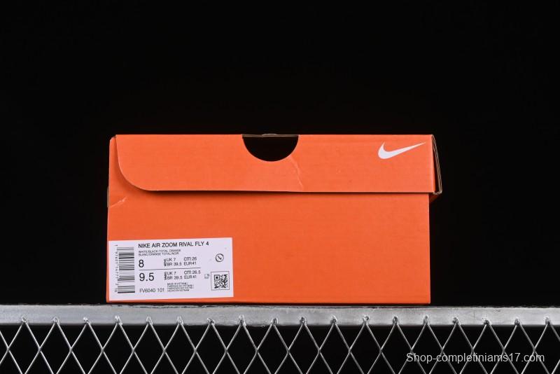 Nike Zoom Rival Fly 4 Lightweight Responsive Running Shoes with Flyknit and React Technology - FV6040-101