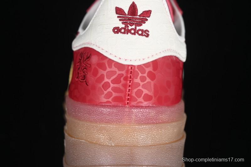 Adidas Originals Gazelle Bold JQ5977 Snake Year Limited Edition Three Stripes Platform Sneakers with Non-Slip耐磨 Low-Top - JQ5977