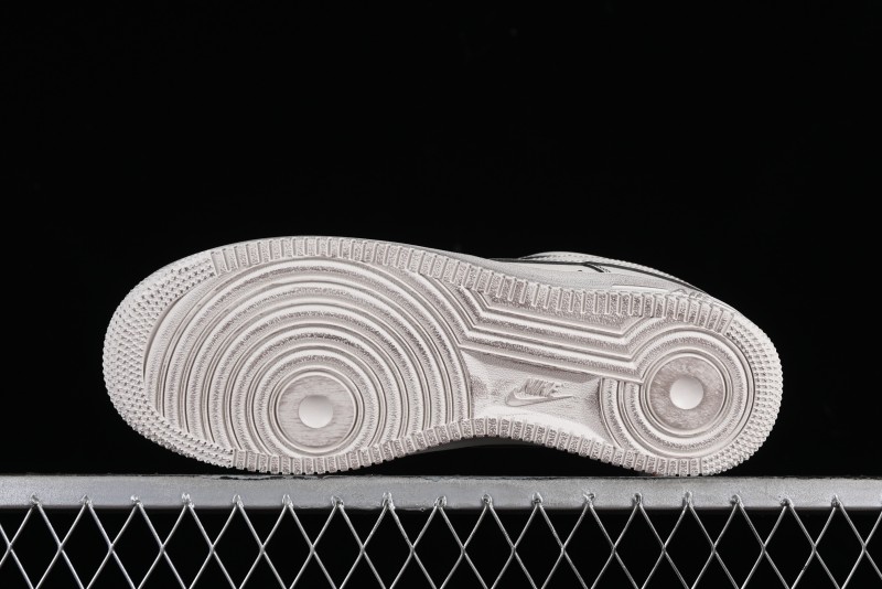 Nike Air Force 1 '07 Low Casual Sneakers with Hemp Rope Laces and Distressed Design - 315122-333