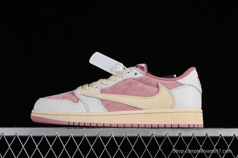 Nike Travis Scott x Air Jordan 1 Low OG AJ1 Reverse Swoosh Sneakers - DM7866-600