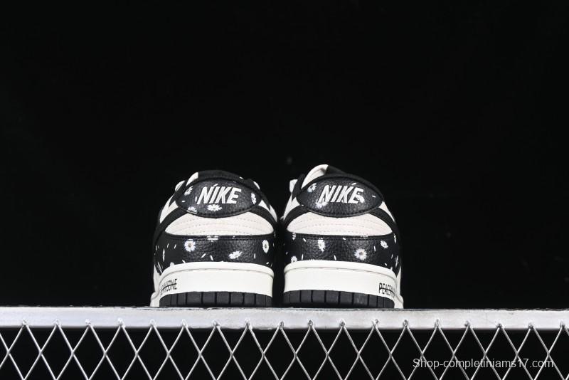 Nike SB Dunk Low Lightning Collaboration Daisy Black Check Anniversary Customized Low-Top Casual Sneakers - DJ2024-069