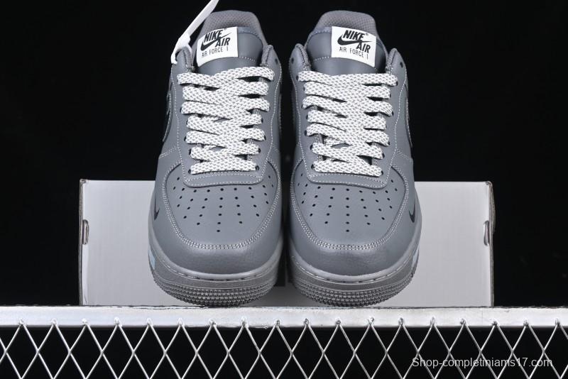 Nike Air Force 1 '07 Low Custom Graffiti Broken Swoosh Casual Sneakers - DM0970-132