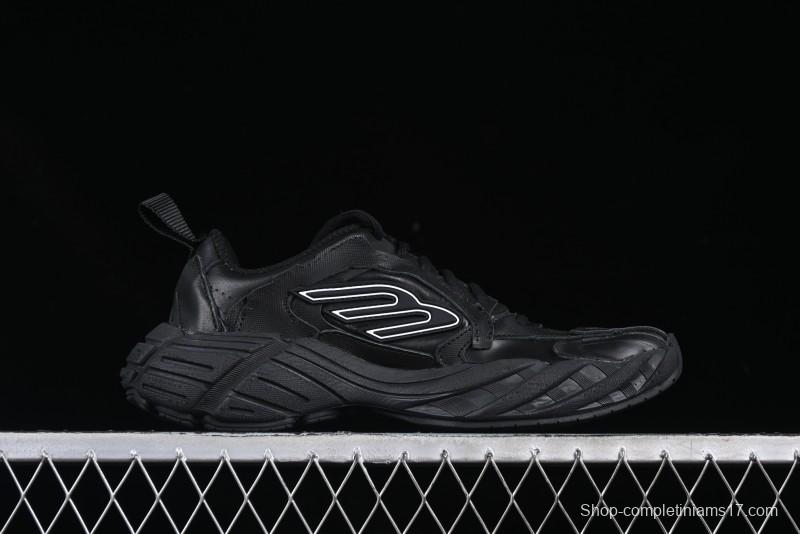 Balenciaga Monday Leather Round Toe Lace-Up Low-Top Casual Shoes - WDTSC1000