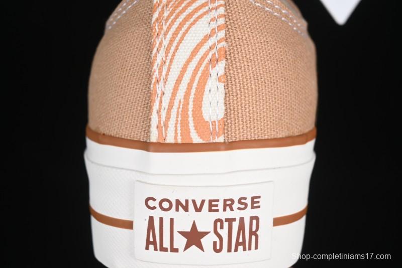 Converse All Star Platform Sneakers in Coffee Bean Milk Tea Color with OrthoLite Insole and Thick Sole for Height Boost - A11619C