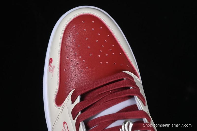 Nike Air Jordan 1 Low OG Retro Basketball Shoes Snake Year Limited Edition - 553558-132