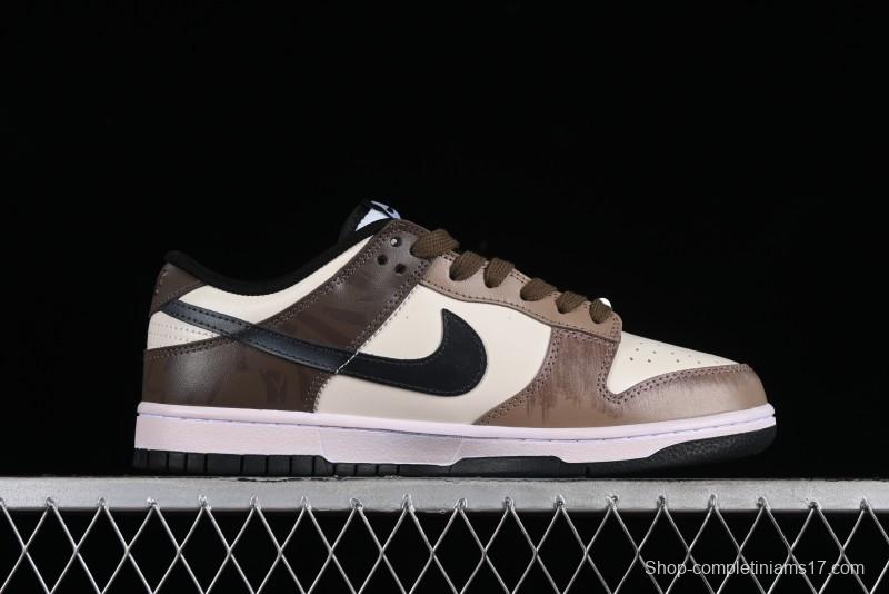 Nike Dunk Low Panda Prank Street Racing Electro Rust Distressed SB Strap Low-Top Casual Sneakers - DD1391-100
