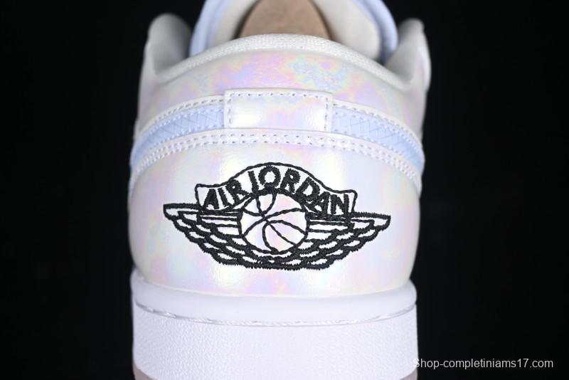 Nike Air Jordan 1 Low "Year of the Snake 2025" Retro Basketball Shoes with Pearl Iridescent Finish - HF4080-001