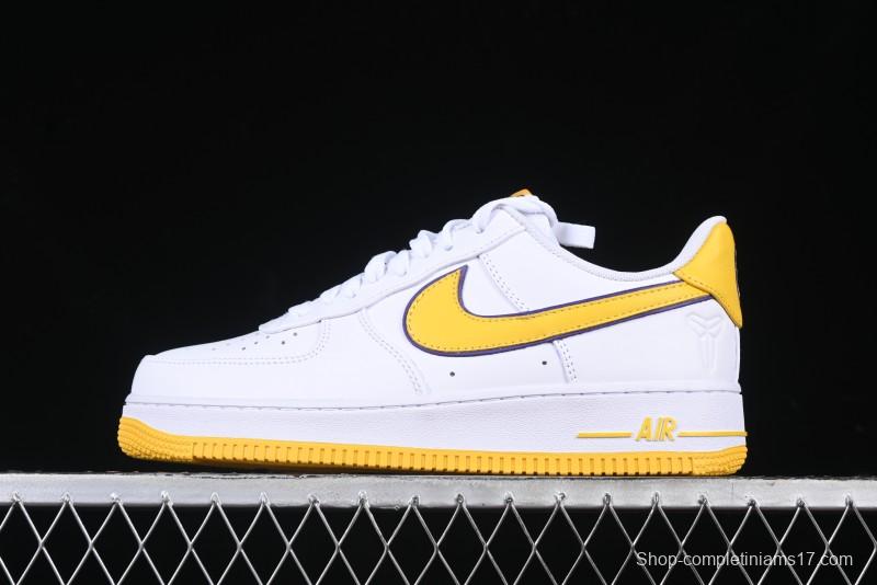 Nike Air Force 1 '07 Low Kobe Casual Sneakers with Full-Layer Leather and Full-Length Air Cushion - FZ1151-100