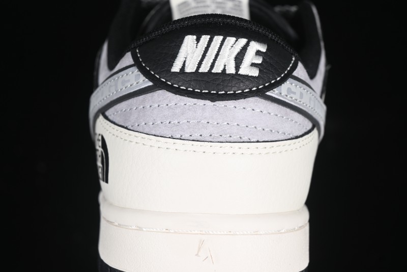 Nike SB Dunk Low The North Face x CDG Triple Collaboration Black Letter Grey Swoosh Anniversary Custom Low-Top Casual Skate Shoes - DM6868-029