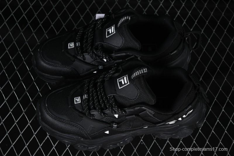 Fila Fusion Retro Mars Running Shoes with Lace-Up Design and Cushioned Sole - F12W422103FBK