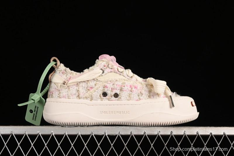 SMILEREPUBLIC SMILE Collection Canvas Sneakers with Thick Sole and Open Toe Design - G.D4