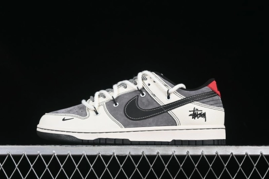 Nike SB Dunk Low Stussy Anniversary Edition Customized Low-Top Casual Skate Shoes - YX5066-208