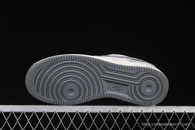 Nike Air Force 1 '07 Low Violent Bear Collaboration Grey Embroidered Swoosh Low-Top Casual Sneakers - KK1988-047