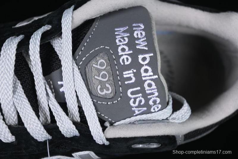 New Balance Made In USA M993 Series Classic Retro Casual Running Shoes - MR993BK