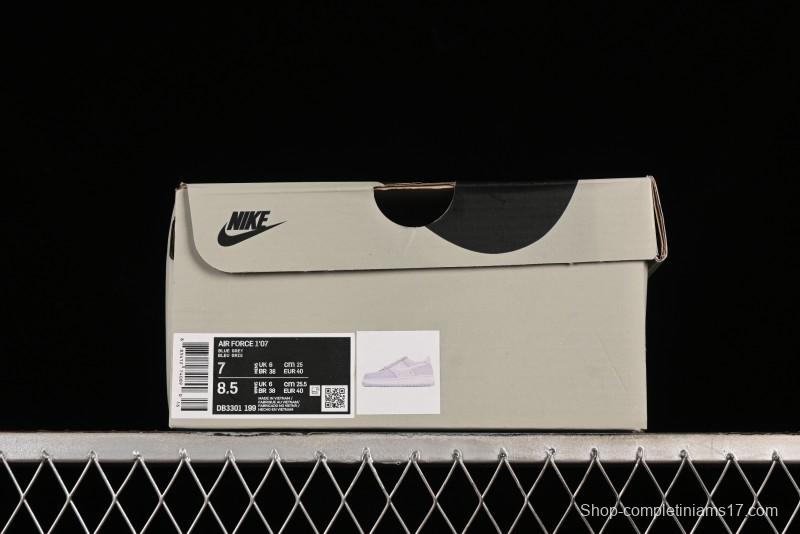 Nike Air Force 1 '07 Low Casual Sneakers in Ancient Blue with Full-Length Honeycomb Air Cushion - DB3301-199