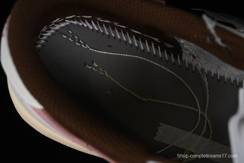 Nike Travis Scott x Air Jordan 1 Low OG AJ1 Reverse Swoosh Sneakers - DZ4137-206