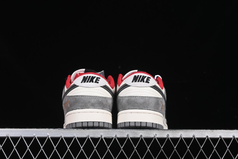 Nike SB Dunk Low Supreme Collaboration Bullet Screen Black Check Anniversary Customized Low-Top Casual Sneakers - FC1688-208