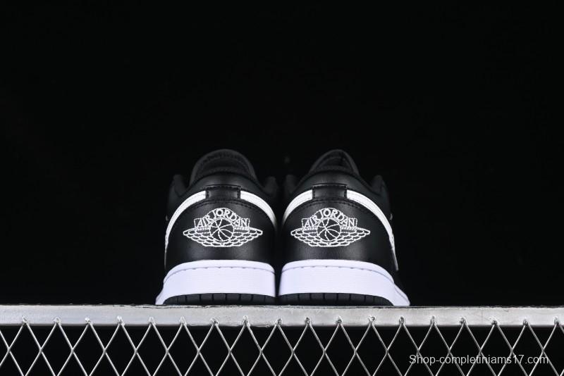 Nike Air Jordan 1 Low Retro Basketball Shoes in Black and White - 553558-043