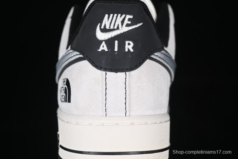 Nike Air Force 1'07 Low The North Face Collaboration - Grey Black Reflective Swoosh Casual Sneakers - DM6688-007