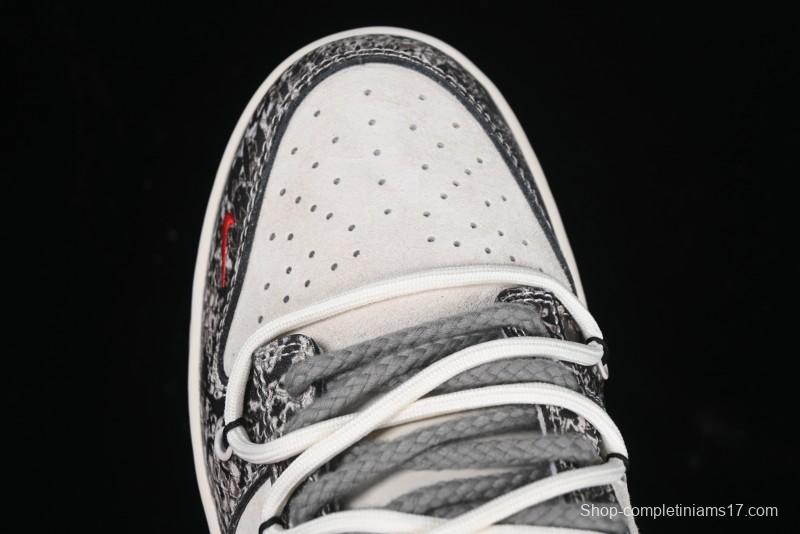 Nike SB Dunk Low Year of the Snake Series Strap Black Swoosh Custom High-End Low-Top Casual Skate Shoes - YX5066-273