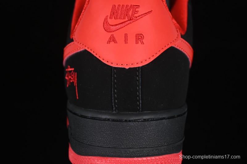 Nike Air Force 1'07 Low Stussy Collaboration Passion Orange Low-Top Casual Sneakers - DF0188-044