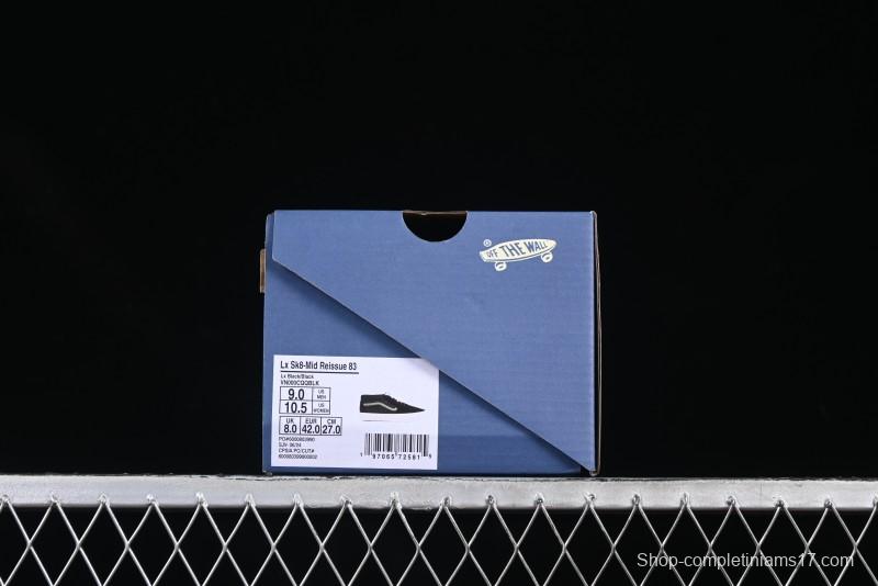 Vans Premium Sk8-Mid Retro Casual Mid-Top Skate Shoes with Checkerboard Design - VN000CQQBLK