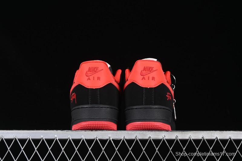 Nike Air Force 1'07 Low Stussy Collaboration Passion Orange Low-Top Casual Sneakers - DF0188-044