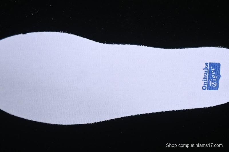 Onitsuka Tiger Vintage Runner Sneakers - White/Grey with Blue & Red Accents