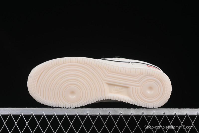 Nike Air Force 1 '07 Low Supreme Collaboration Off-White Crystal Custom Casual Sneakers - XZ6188-715