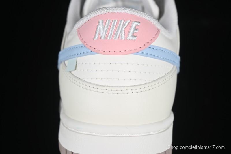 Nike Dunk Low "Pastel Panda" - Cream with Baby Blue & Pink Accents