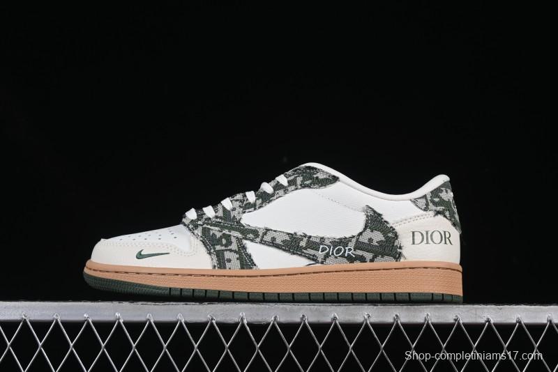 Nike Travis Scott x Fragment Design x Air Jordan 1 Low OG SP Casual Sneakers - XS2024-010