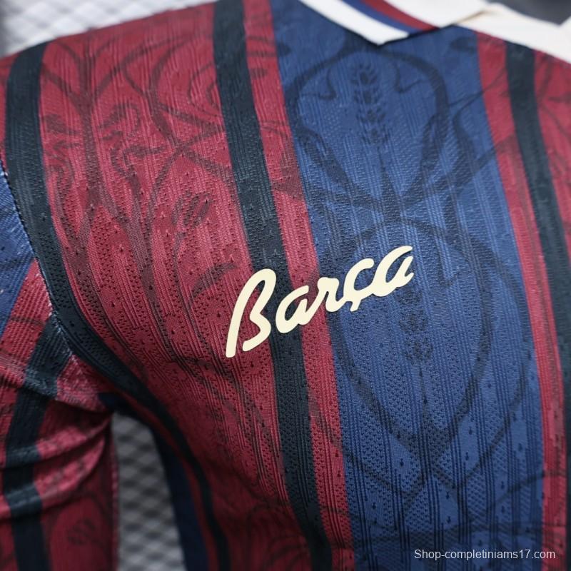 Player Version 25/26 Modernist FC Barcelona Polo Long Sleeve Jersey