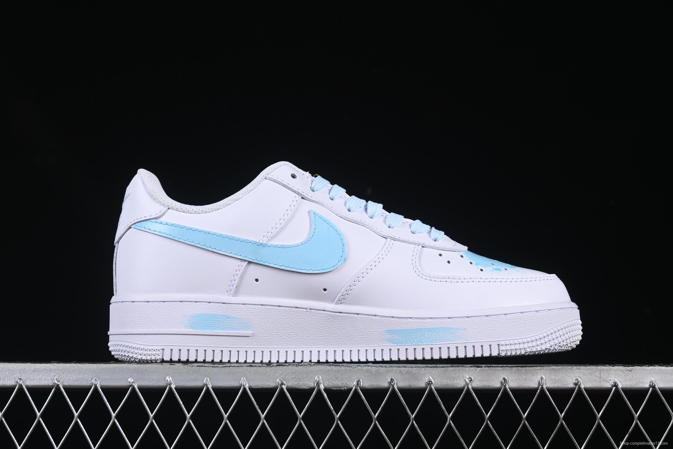 Nike Air Force 1'07 Low Custom Leather Casual Sneakers with Full-Length Air Cushion - LT0602-002