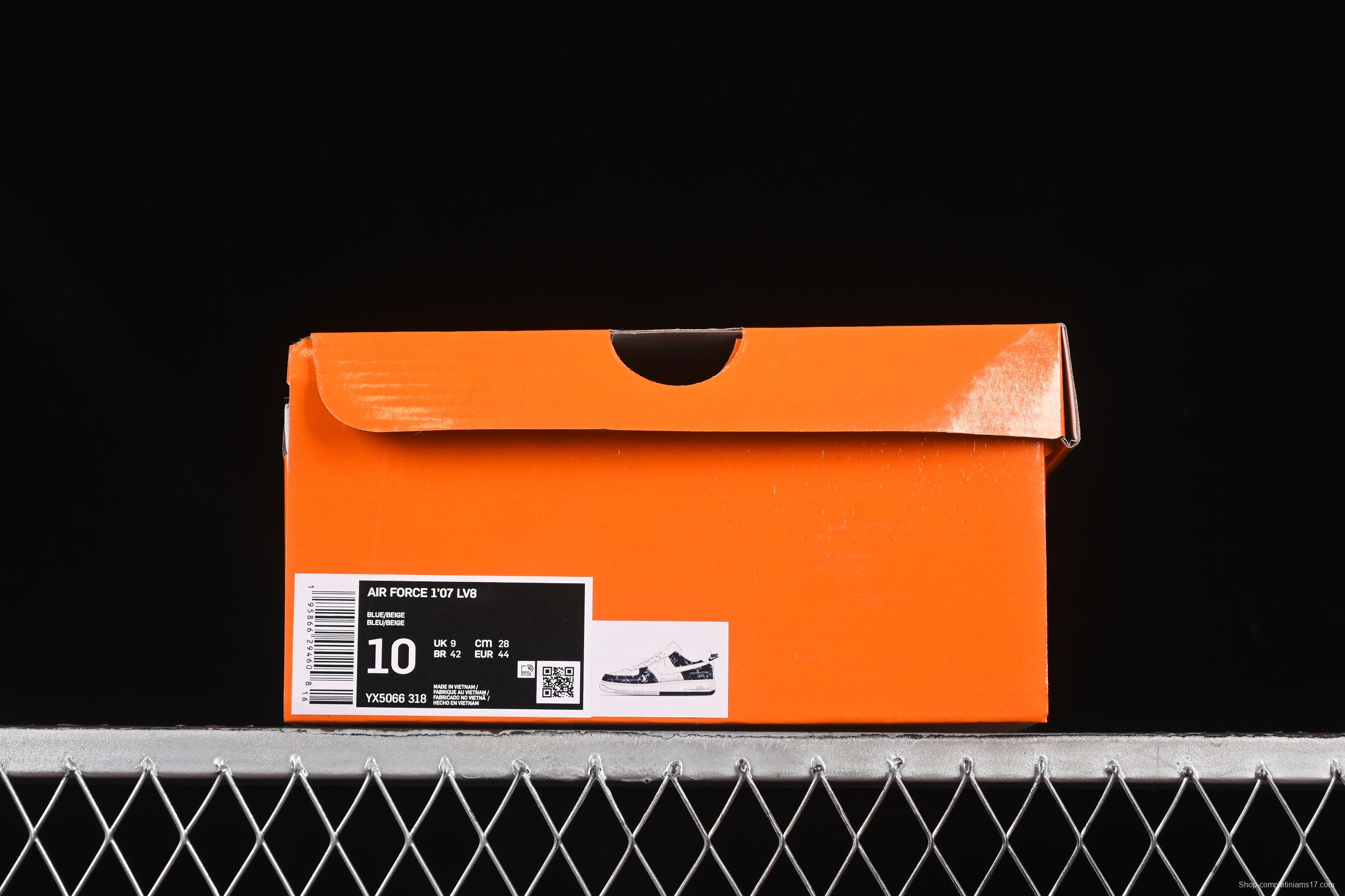 Nike Air Force 1 '07 Low LV Collaboration Dual-Tone Denim Casual Sneakers - YX5066-318